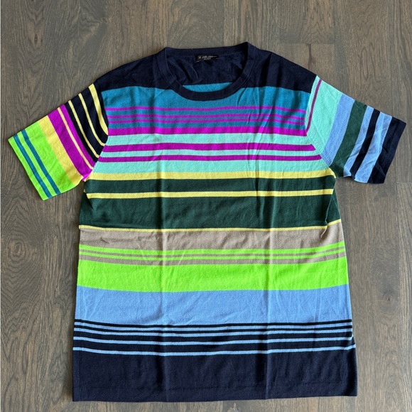 Elder Statesman for J. Crew cashmere ultra-stripe tee - Picture 2 of 6